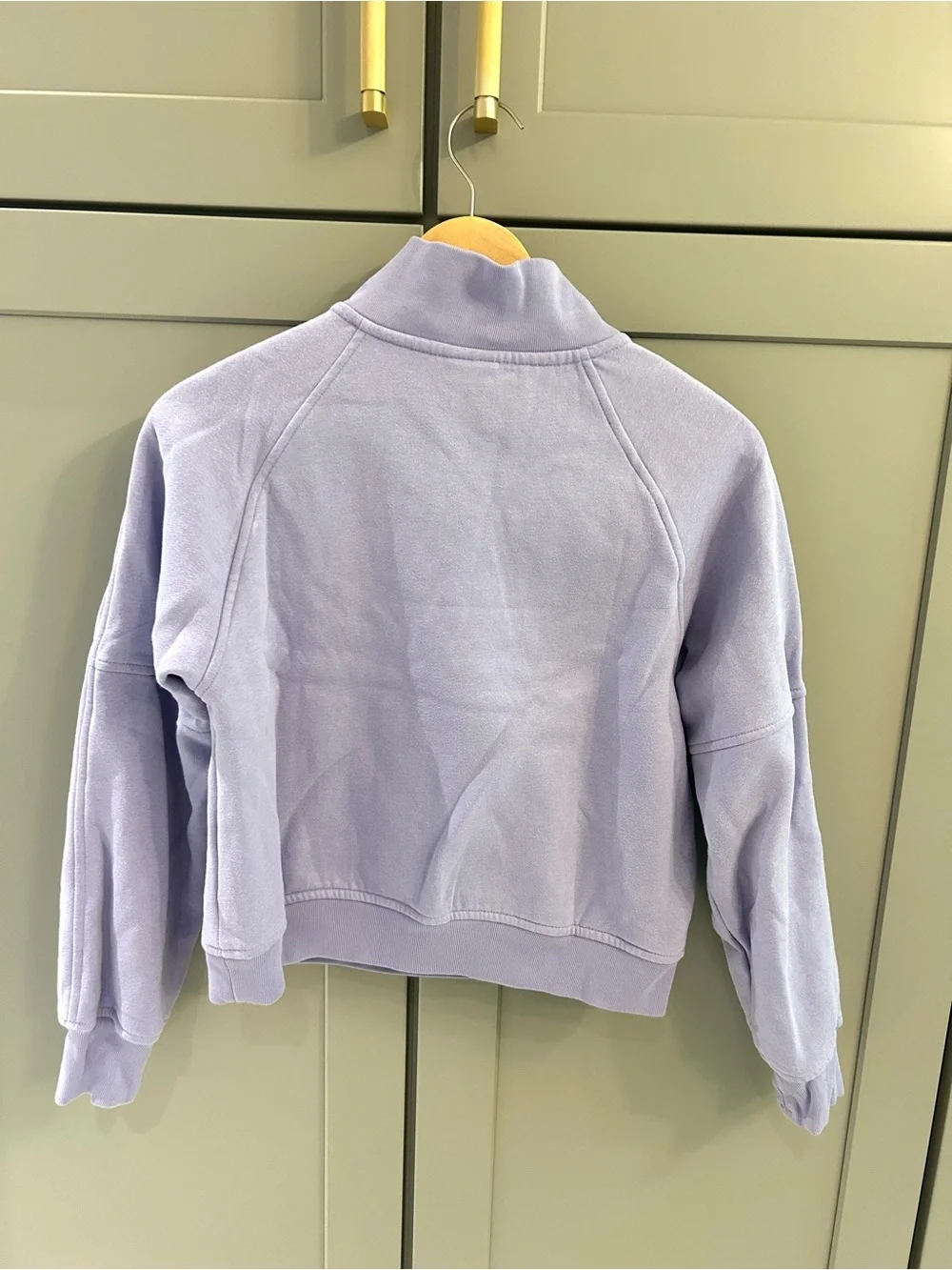💜 GAP Kids Lavender Half-Zip Pullover Cotton Sweatshirt